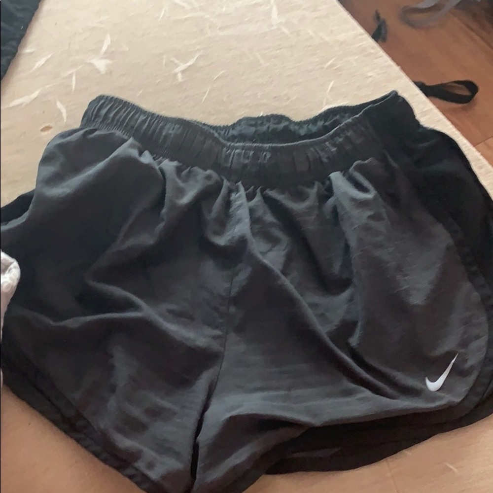 Dark gary with black outline nike shorts